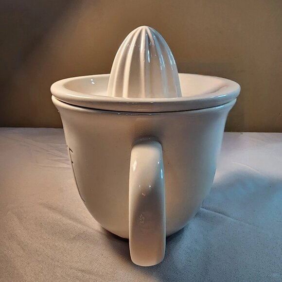 Rae Dunn "Juice" White Ceramic Juicer Pitcher - Picture 10 of 10